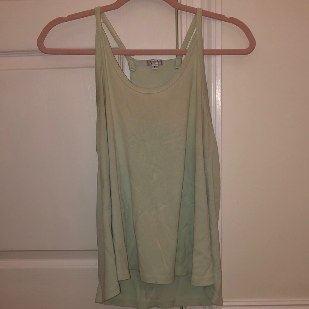 Knit racer back cami PJ Harlow top - mint